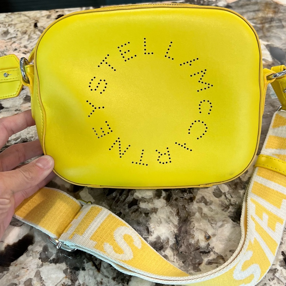 Stella McCartney Logo Mini Crossbody Yellow With Strap